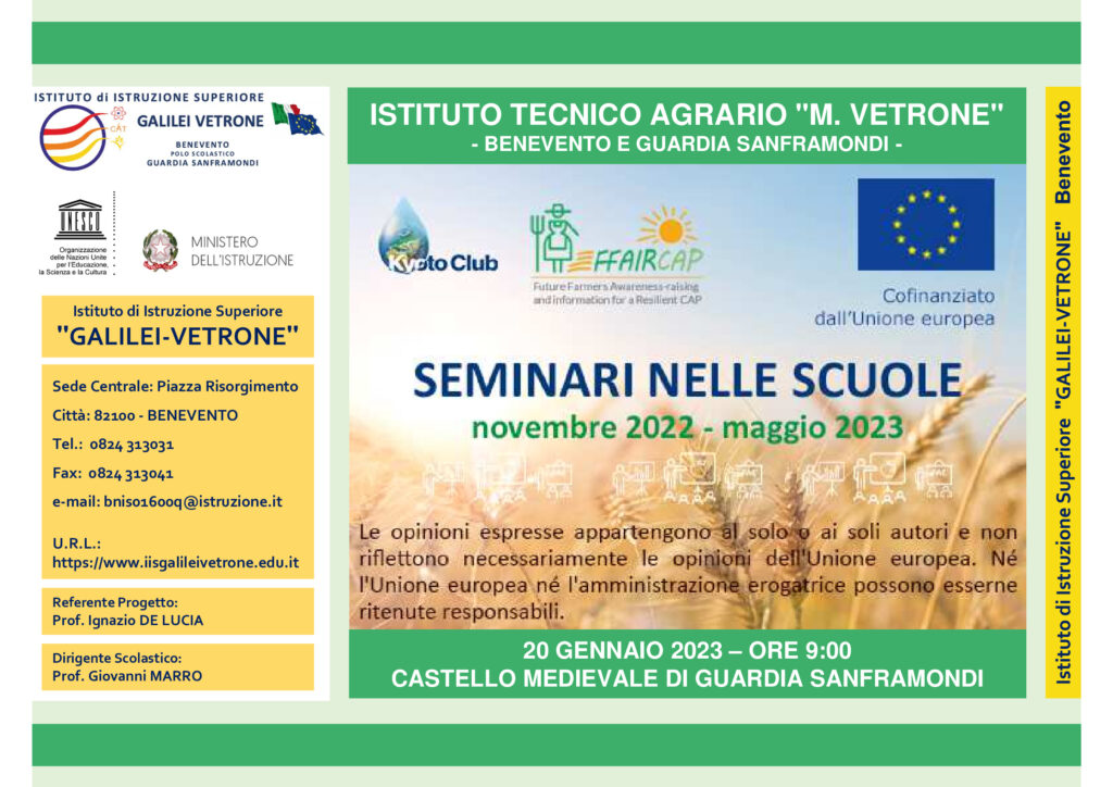 SEMINARIO PROGETTO “FFAIRCAP” – RACCONTO FOTOGRAFICO