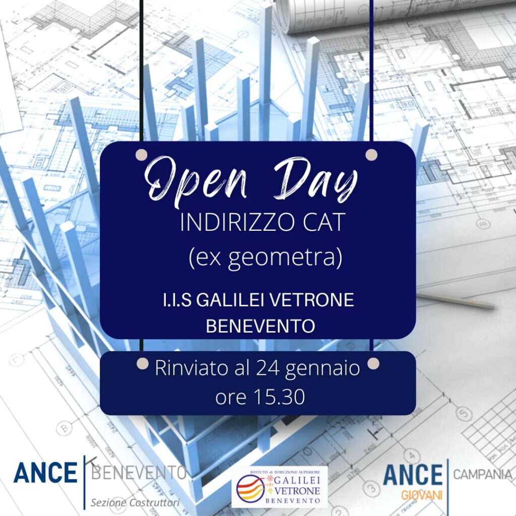 AVVISO N.116 – Modifica data Open Day del 18 Gennaio indirizzo C.A.T.