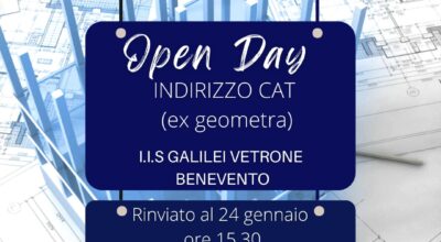 AVVISO N.116 – Modifica data Open Day del 18 Gennaio indirizzo C.A.T.